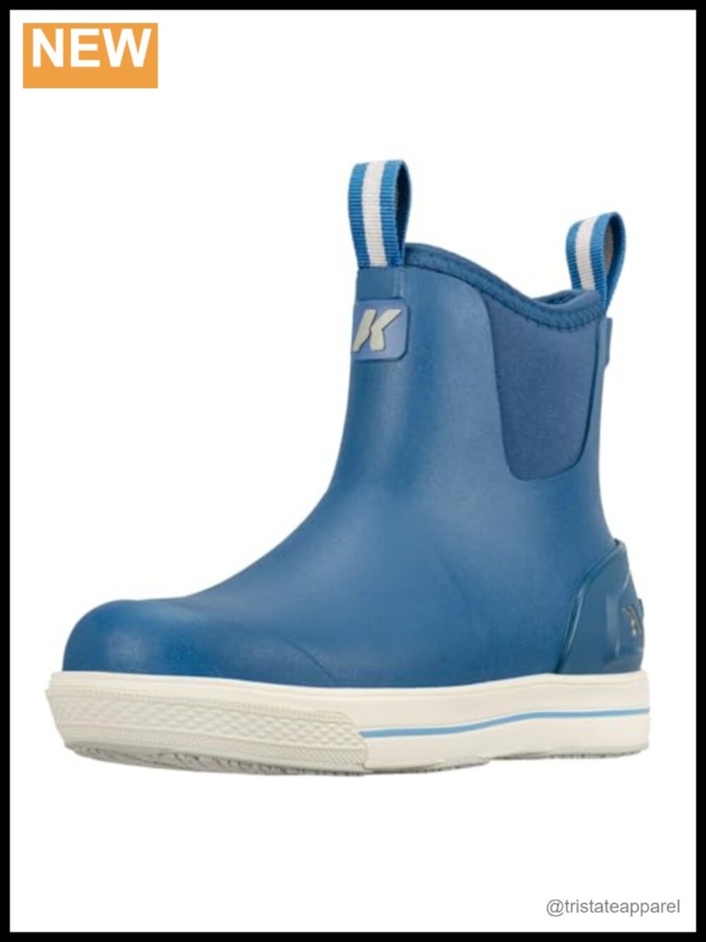 Waterproof Ankle Boot Rain Shoe Pull-On Rubber Vulcanized Deck Boot